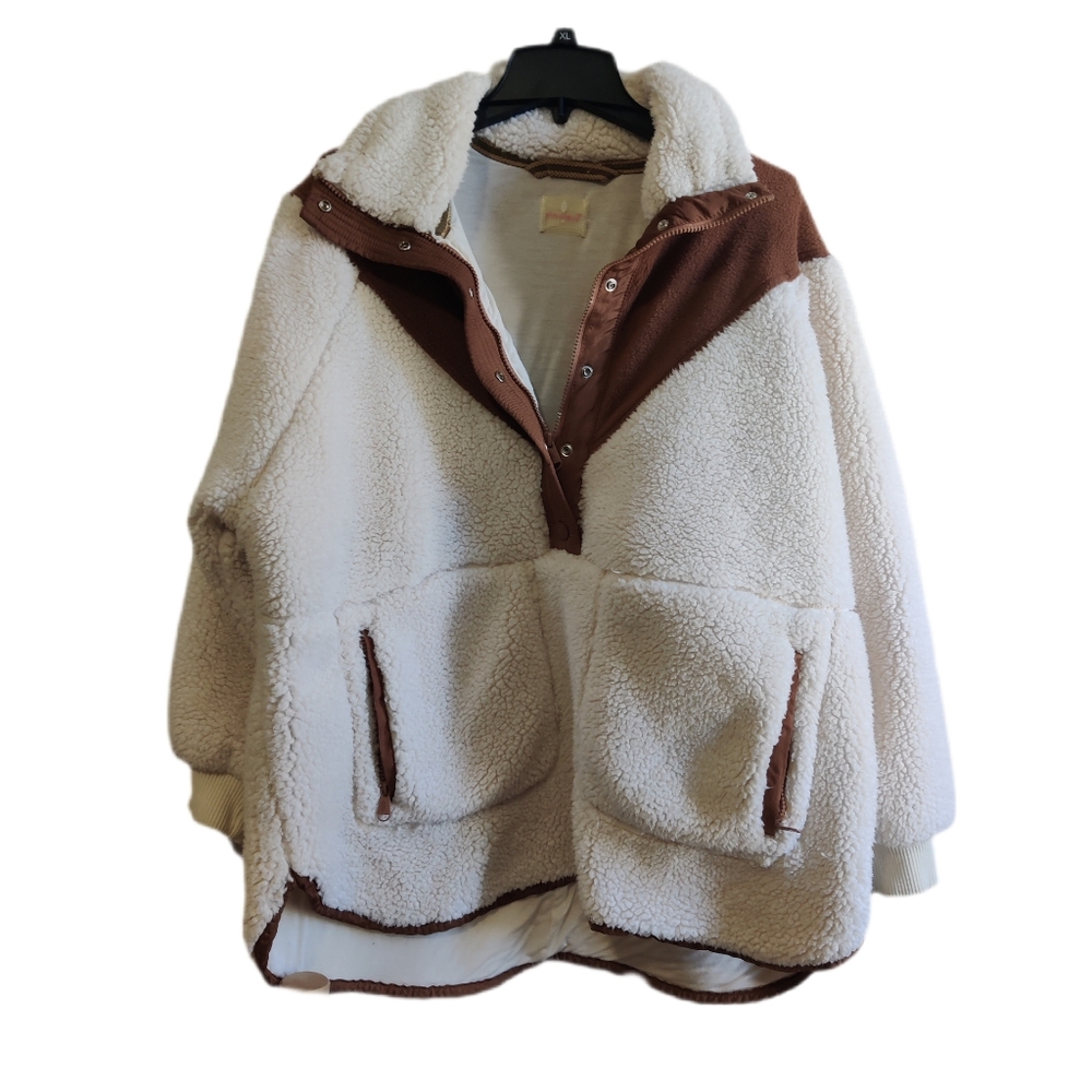 Free People Fall To Rise Fleece Oversized Pullover - Picture 2 of 12